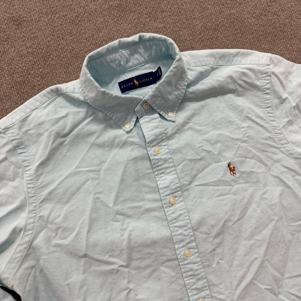 Ralph Lauren Oxford Shirt Men's Size L Light Blue Casual Long Sleeve Button Down